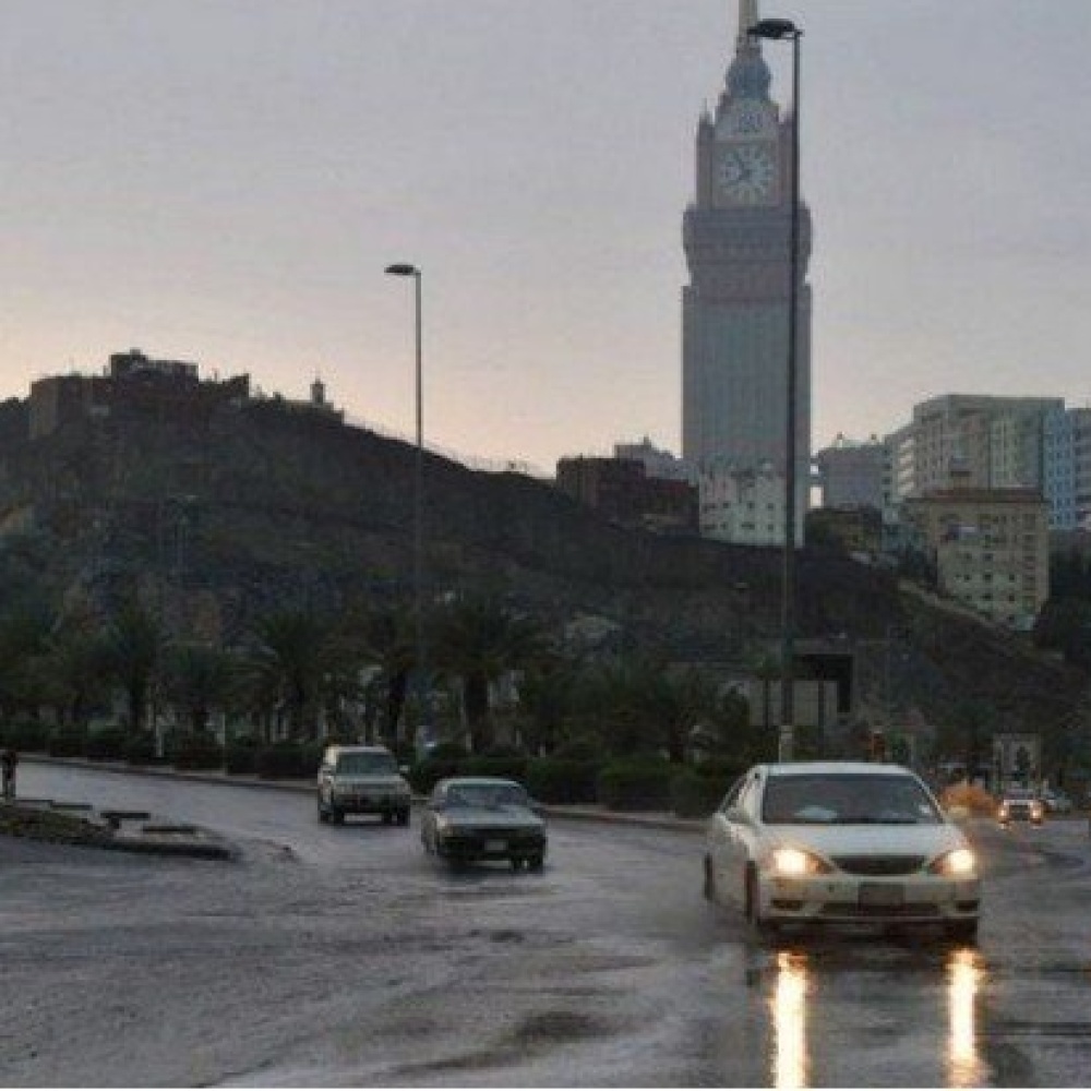 جانب من الأمطار على مكة المكرمة