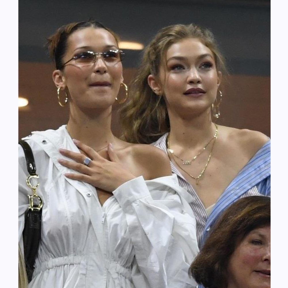 جيجي وبيلا حديد تترقبان نتيجة مباراة لاعبة التنس سيرينا ويليامس في نيويورك