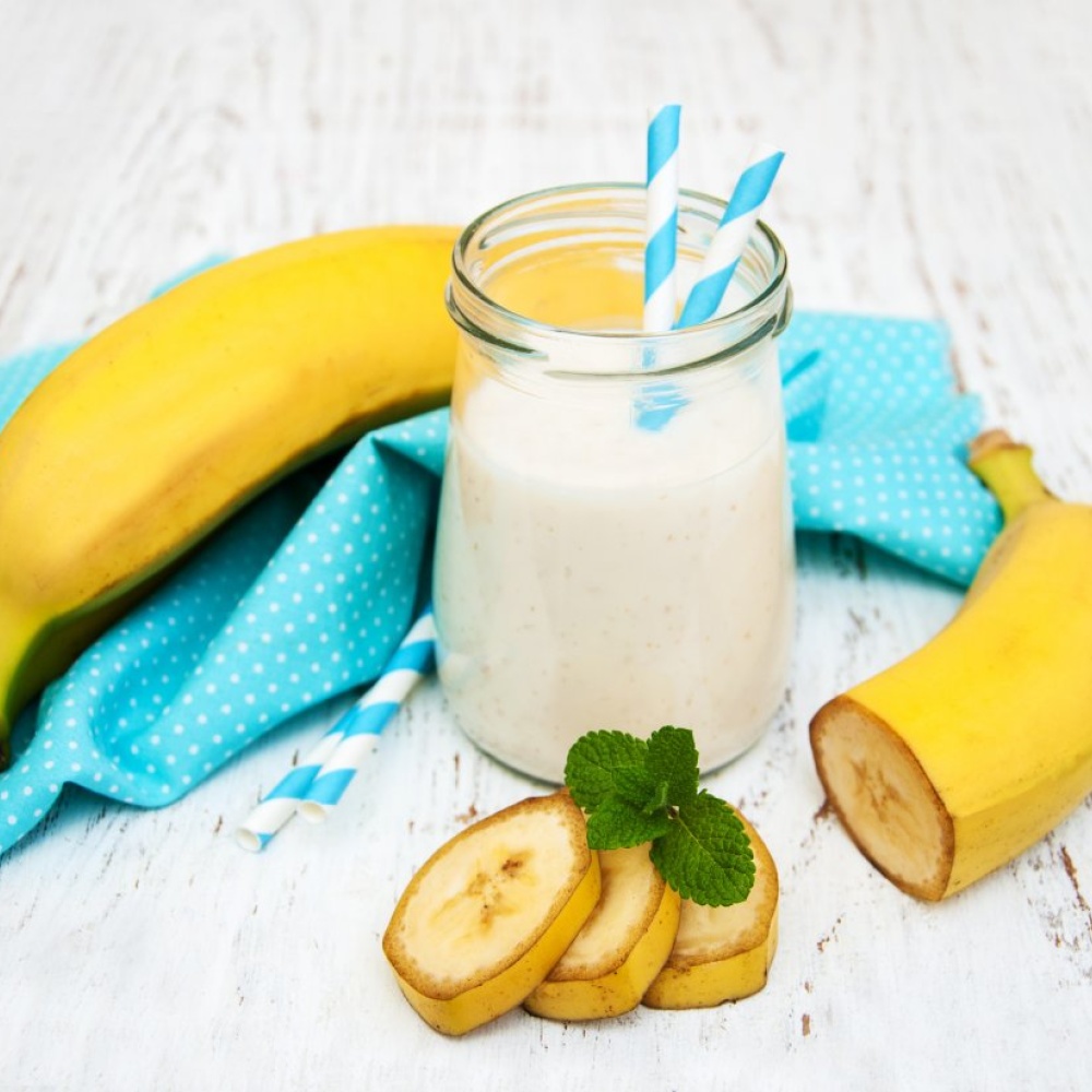 عدد السعرات الحرارية في الموز باللبن