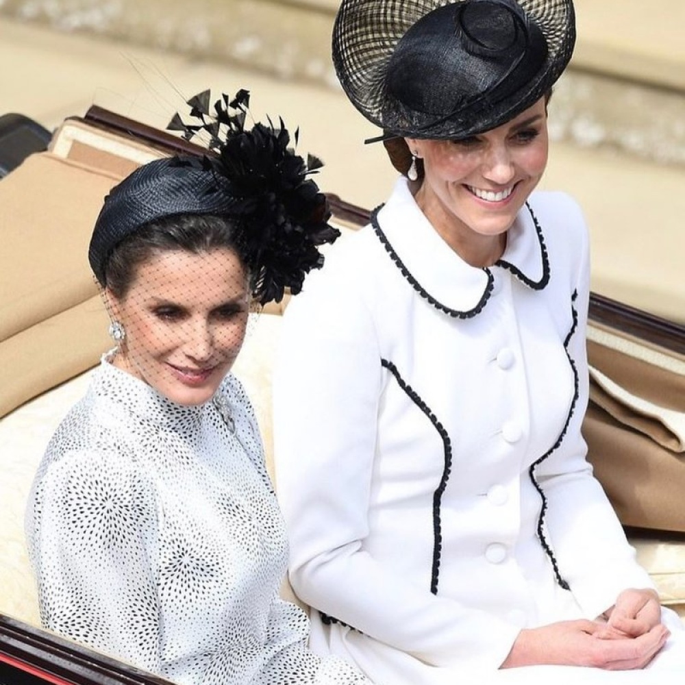 ظهرت الملكة ليتيزيا وكيت ميدلتون بأناقة ملفتة في الحفل الملكي The Order of the Garter service