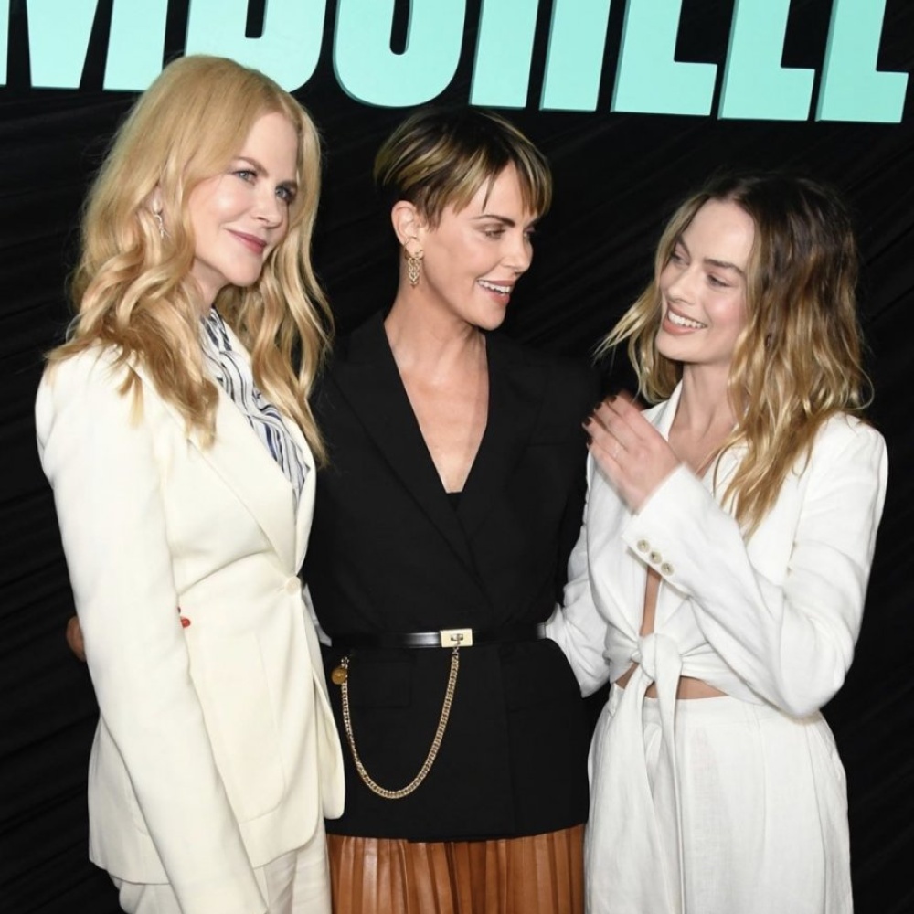 نيكول كيدمان وشارليز ثيرون ومارجوت روبي في عرض فيلمهن الجديد Bombshell