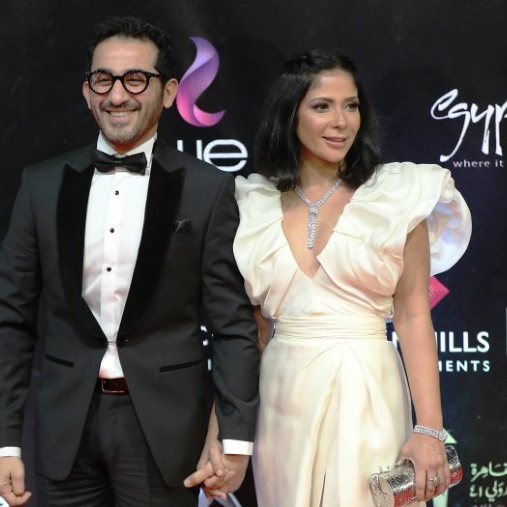 أحمد حلمي برفقة زوجته منى زكي في مهرجان القاهرة السينمائي