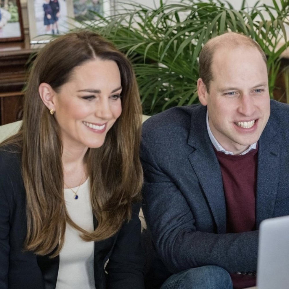 الأمير ويليام وزوجته كيت ميدلتون في لقاء عبر الانترنت مع طلاب كليات التمريض