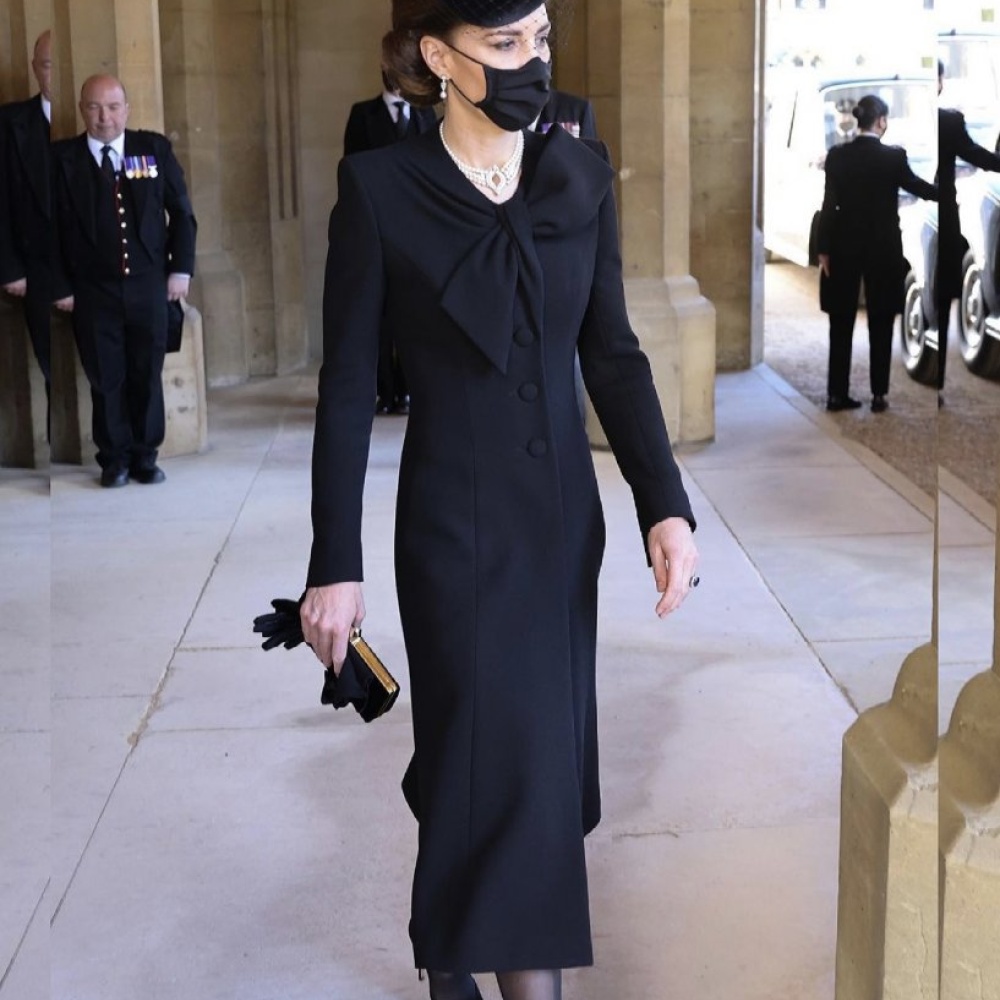 إطلالة كيت ميدلتون في جنازة الأمير الراحل فيليب الأمس