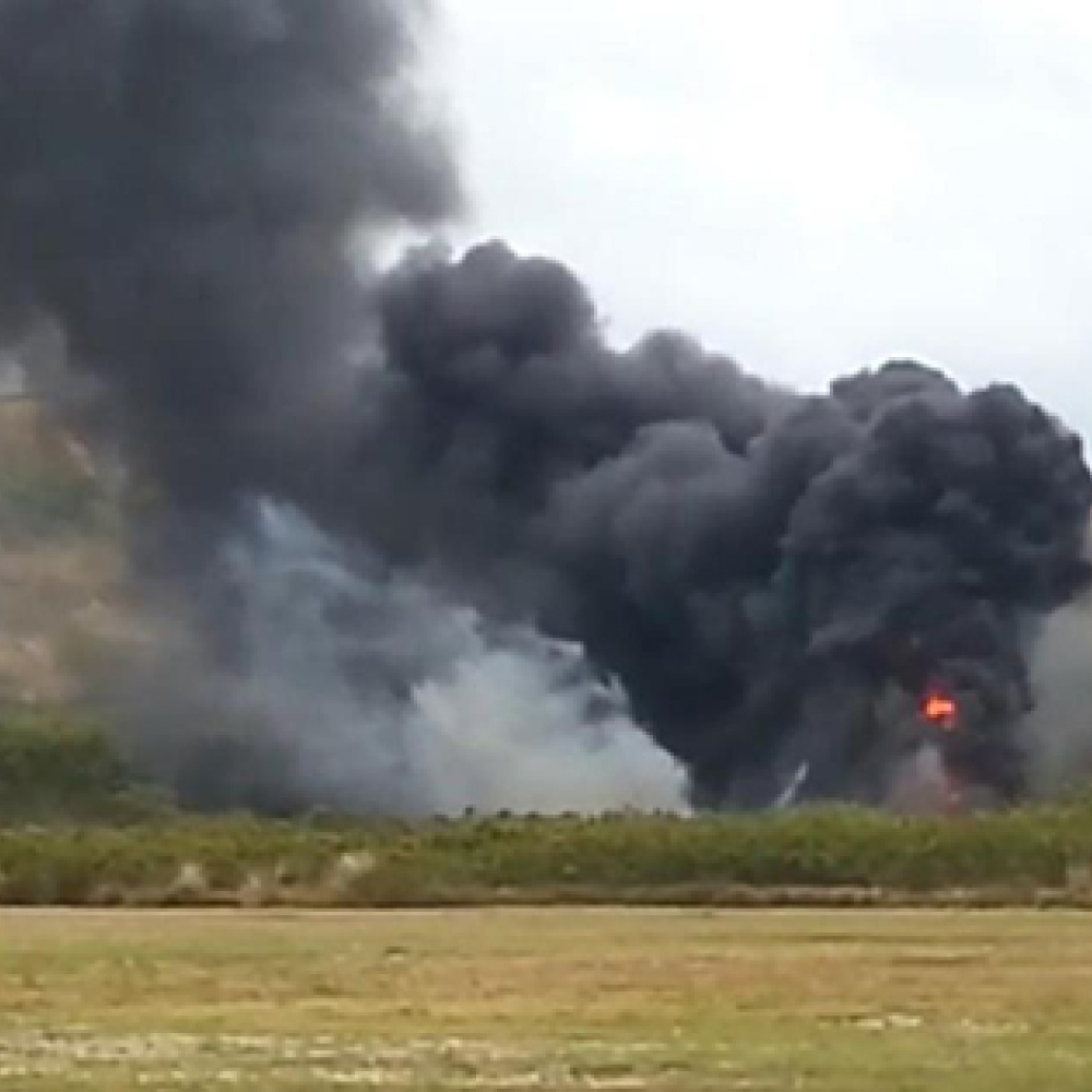 بالفيديو: ارتطام طائرة مشاة بحرية أمريكية في هاواي 