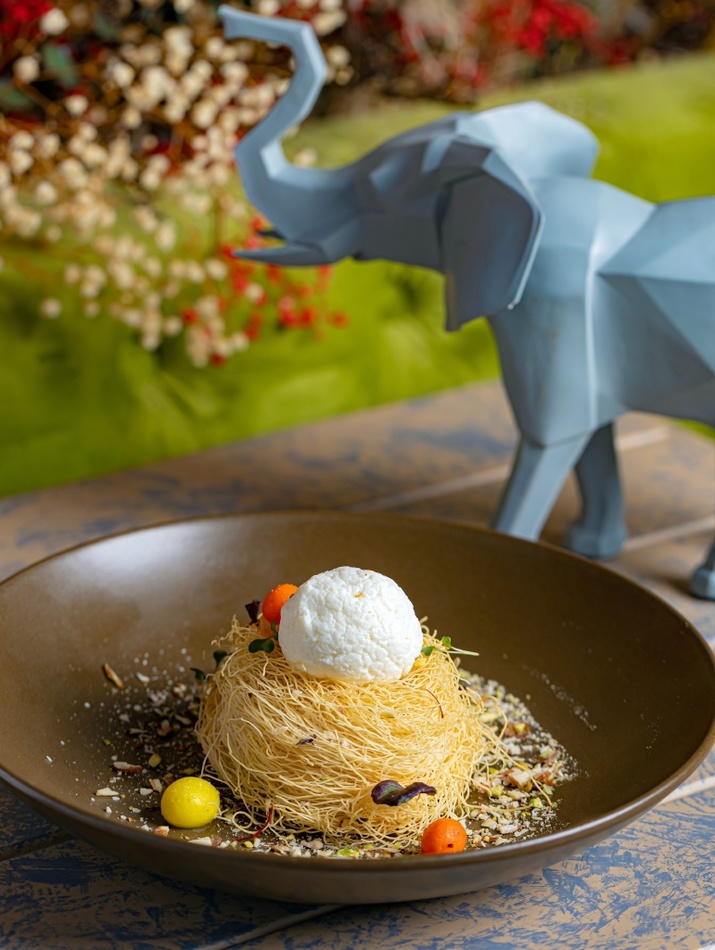 طريقة عمل الكنافة على شكل عش عصفور