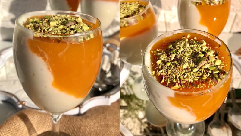 مهلبية قمر الدين بالفستق الحلبي