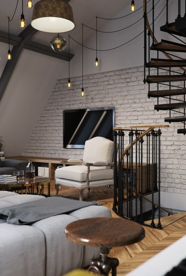 ديكورات شقق بتفاصيل خشبية جريئة