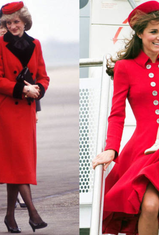 المعطف الأحمر خلال السفر.