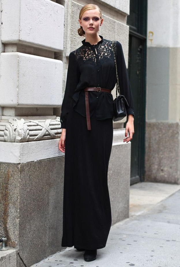 تنورة سكيني طويلة 