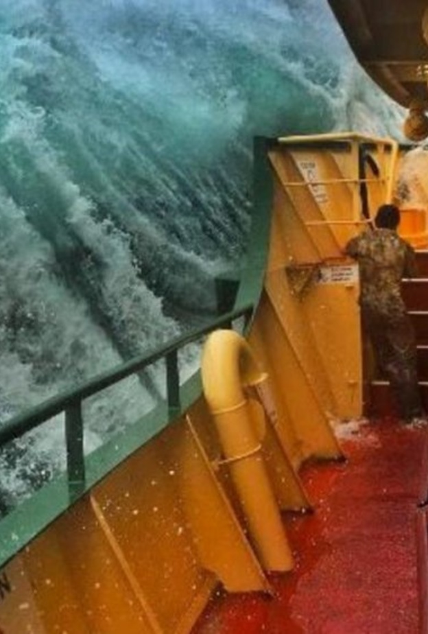 الصورة التي التقطها المصور جيلكرايست على متن قارب العبارة