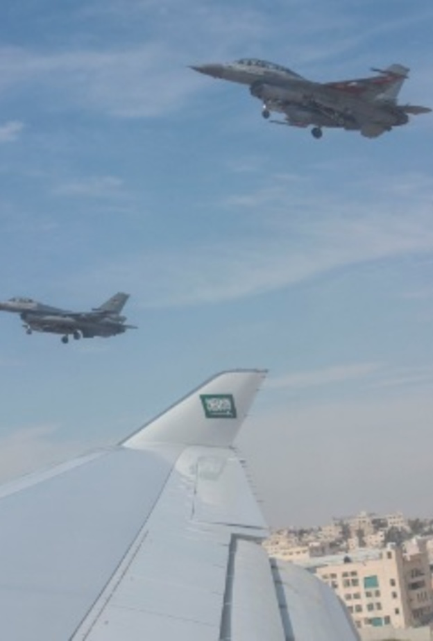 الرسالة التي دونها الطيار الأردني.