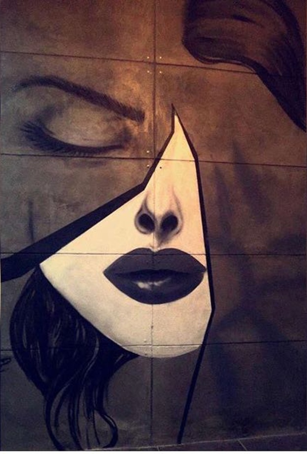 من لوحات الفنانة التشكيلية نوران اليافعي