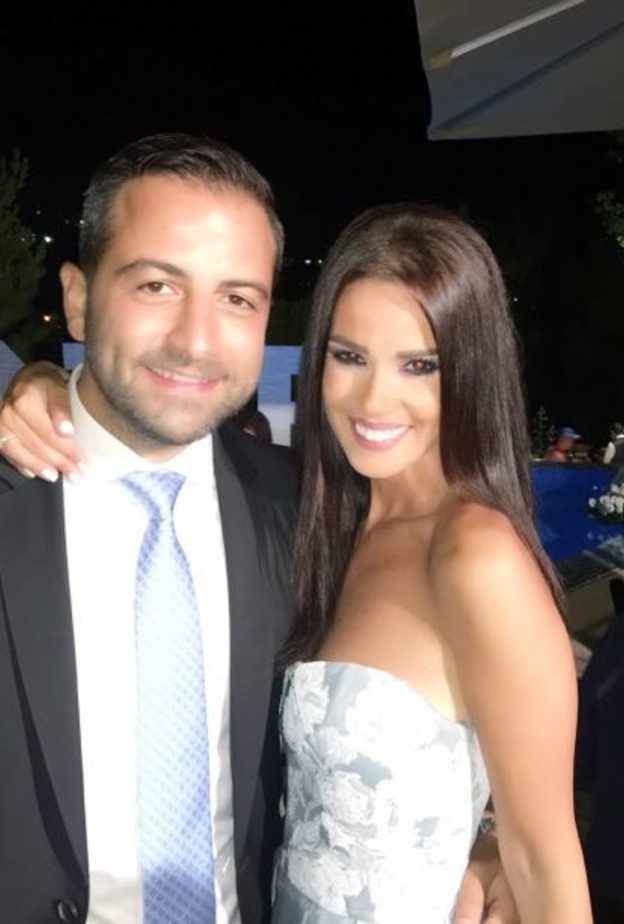 نيكول الحجل وخطيبها نادر