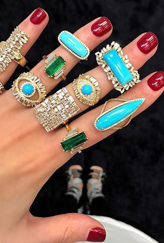 خواتم الفيروز والماس من سوزان كالان 