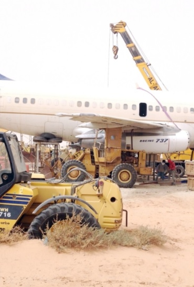 طائرة "إيرباص" عملاقة بأحد شوارع القصيم