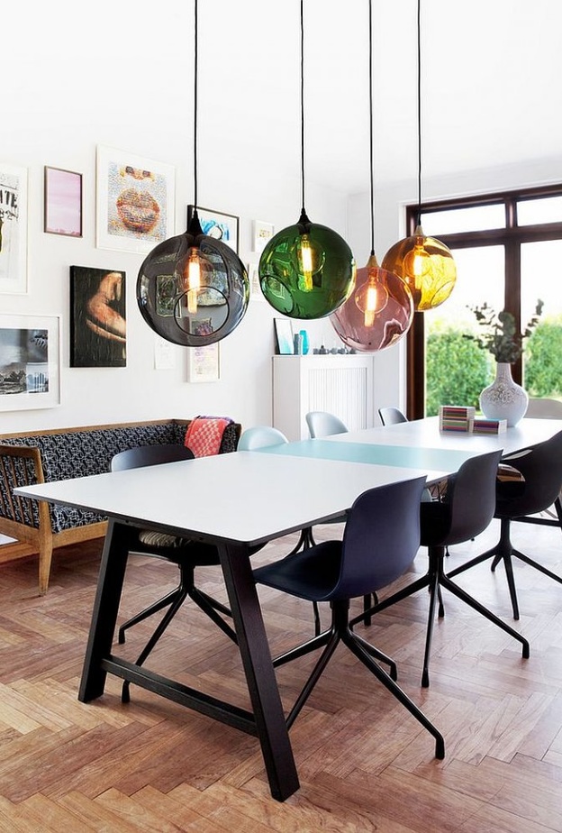 الأسلوب الريفي في ديكور غرفة الطعام و جهاز الإنارة