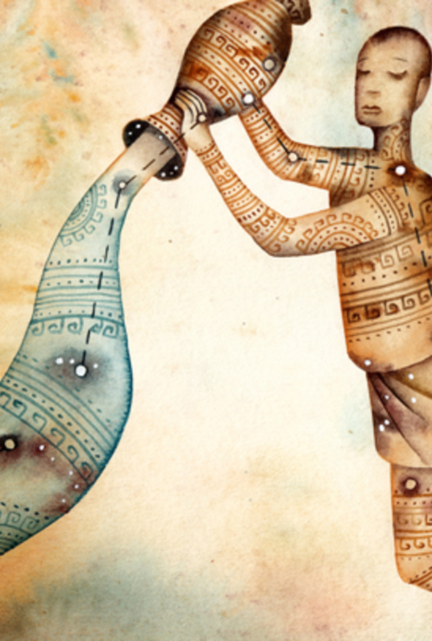 رجل برج الدلو موهوب، مثالي ومتمسكّ بمعتقداته