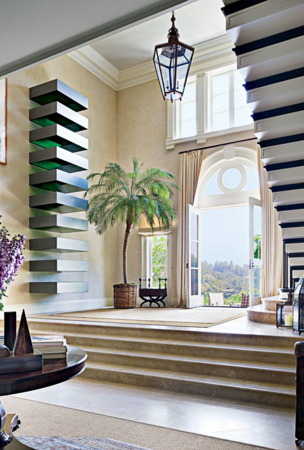 ديكور جبس مداخل عبارة عن أقواس و أسطح خشبية