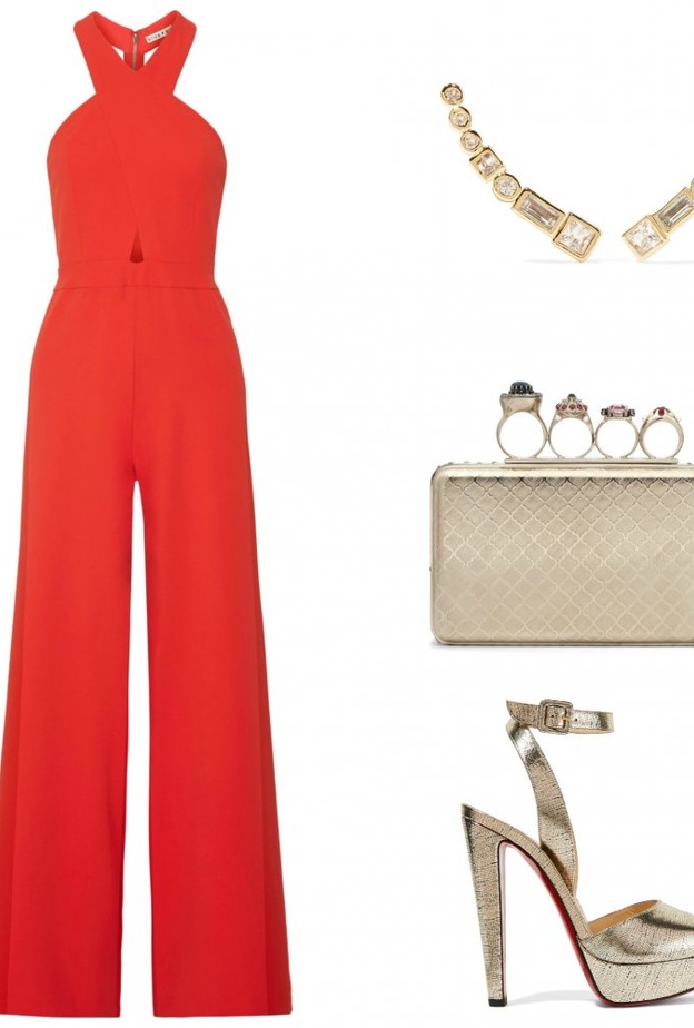 اطلالة جذابة ليوم الحب في الجمبسوت الأحمر