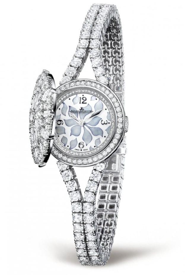 ساعة جيجر لوكولتر من الذهب الأبيض والماس