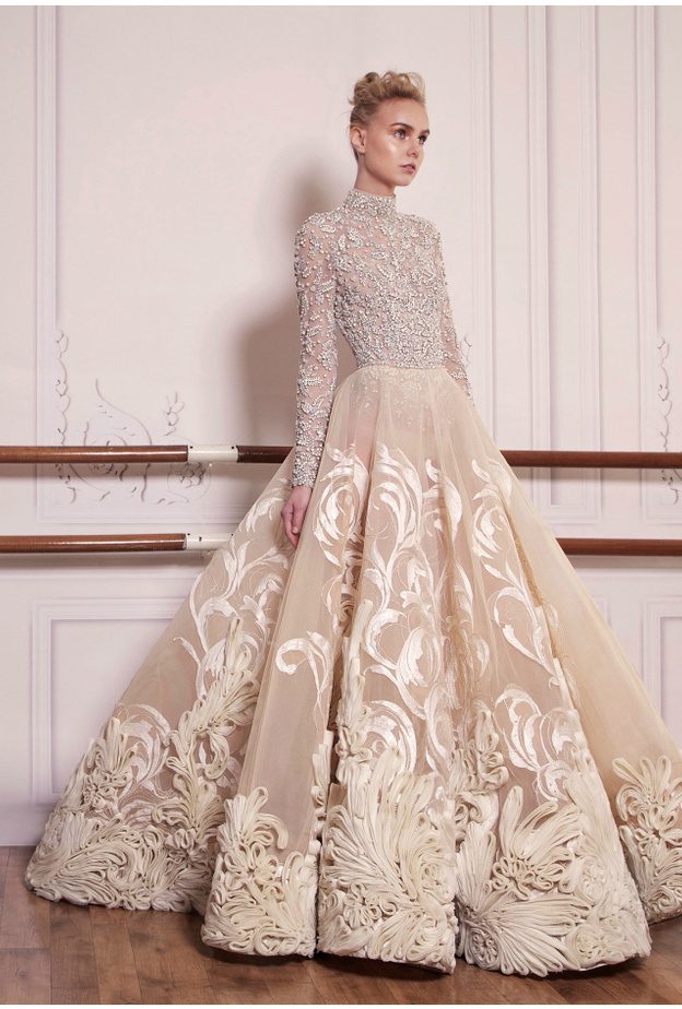 فساتين خطوبة للمحجبات من مجموعة سعيد قبيسي