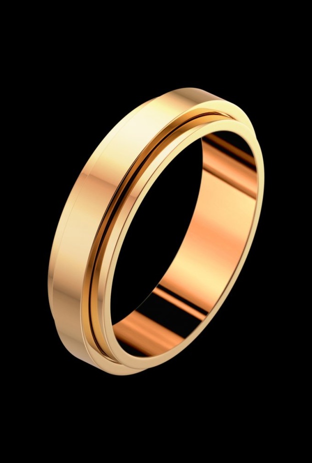 خاتم خطوبة من الذهب الوردي