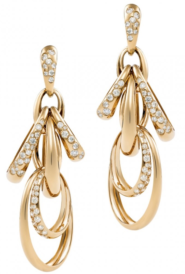 قرط دي غريسوغونو من الذهب الوردي والماس