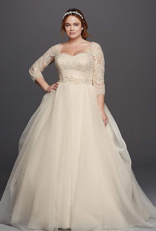 فستان زفاف للجسم الكيرفي والممتلئ