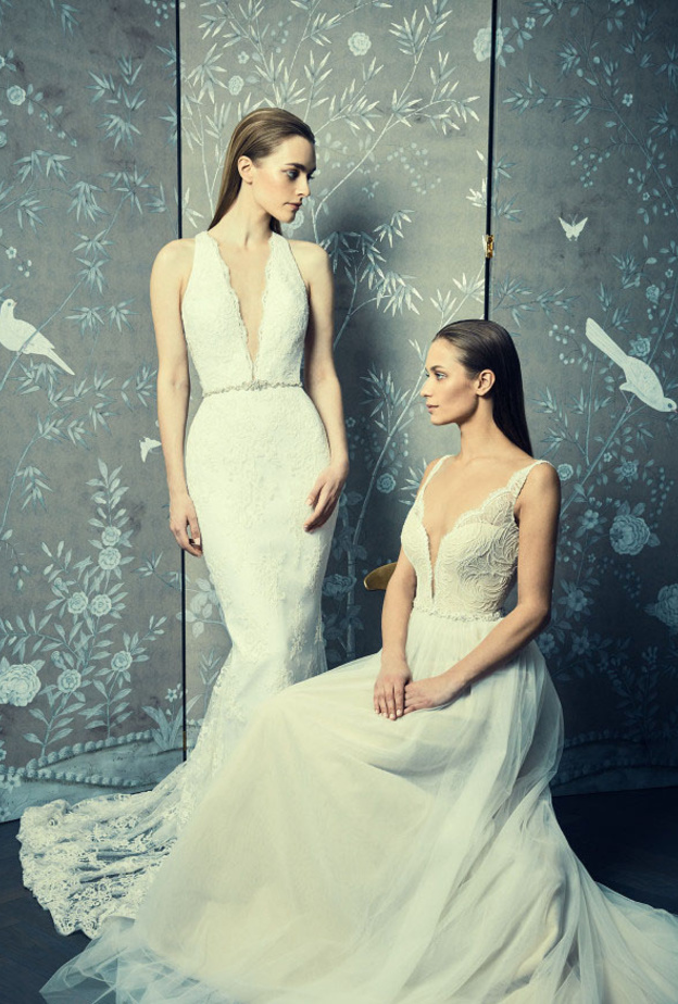 فساتين زفاف بقصات مختلفة