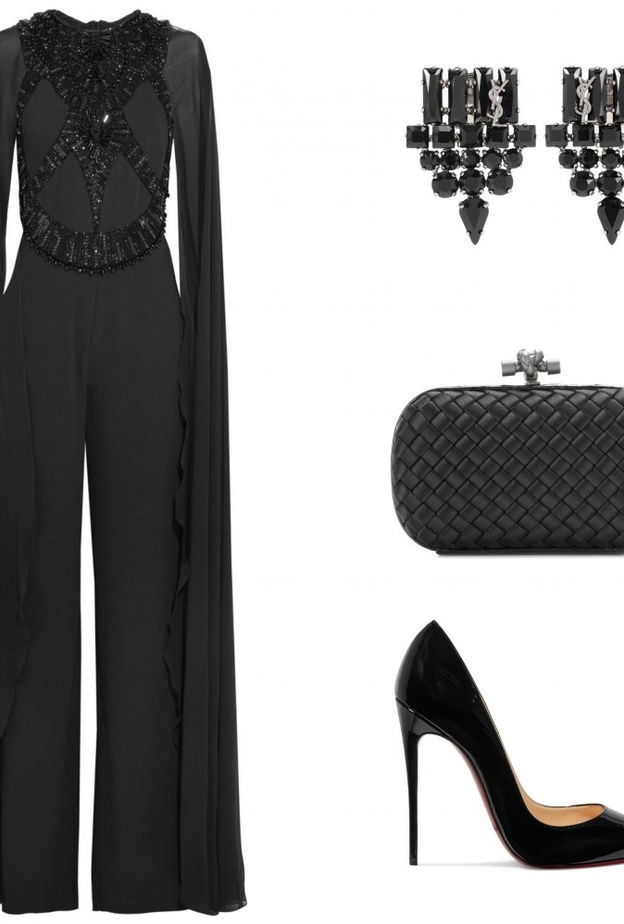 اطلالة بالجمبسوت الفوشيا للسهرات المسائية.