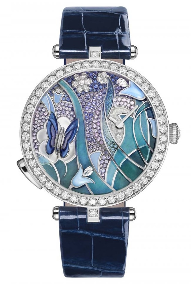 ساعة أوديمار بيغيه من الذهب الوردي والماس وحزام الجلد 