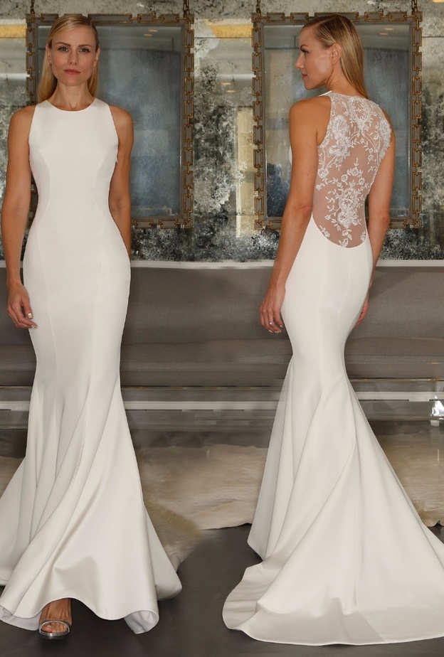 انتقي فستان زفاف ذيل سمكة انيق وبسيط