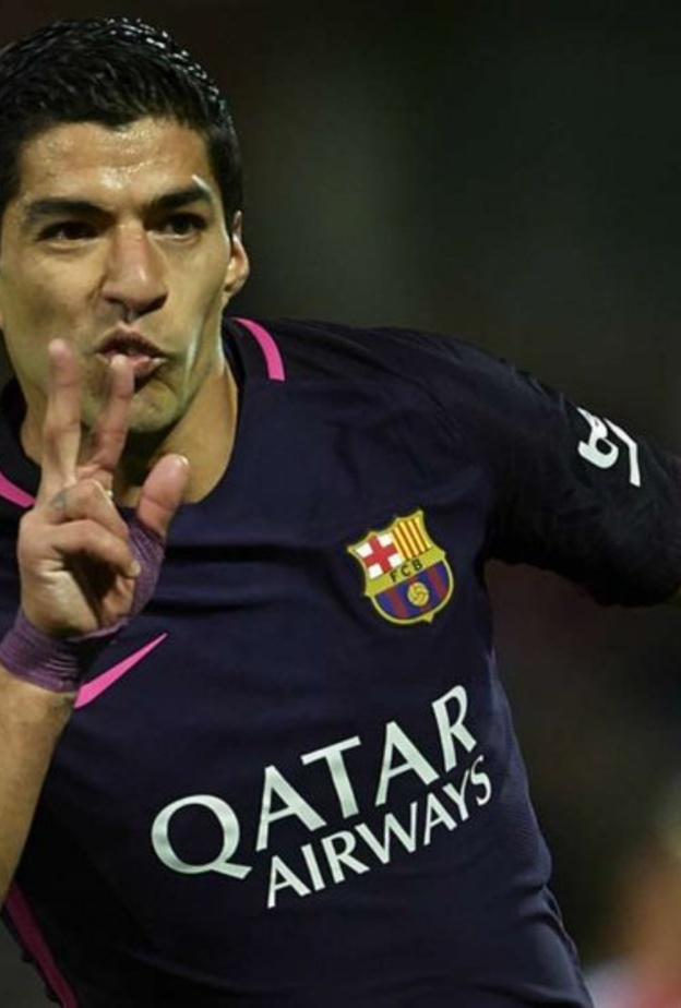 رباعية لفريق برشلونة بفضل سواريز