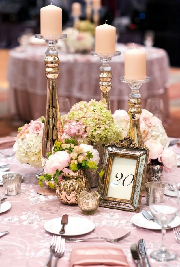 افكار راقية و فخمة لسنتربيس طاولات الزفاف