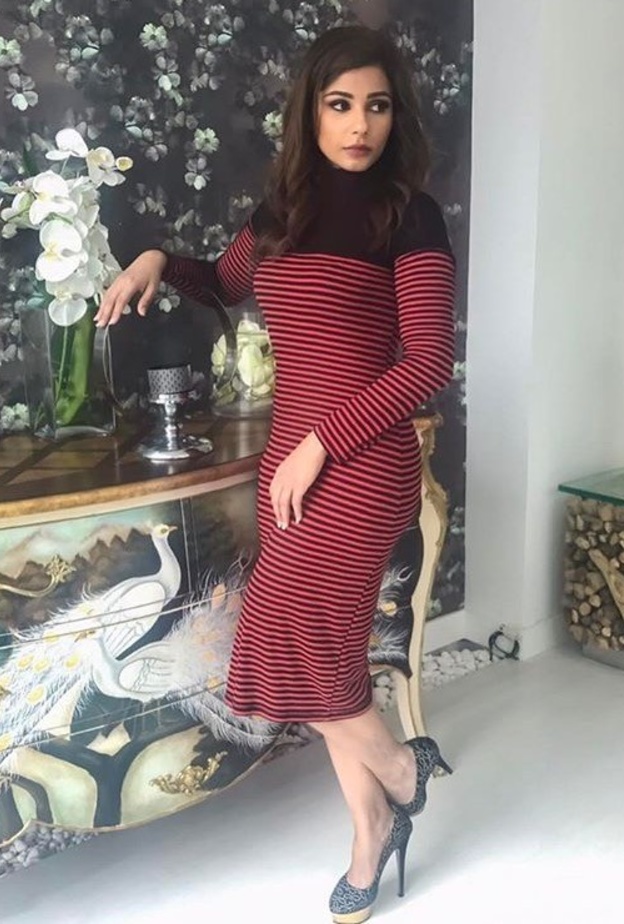 تحرص مهيرة دائما على اختيار الفساتين البسيطة والأنيقة