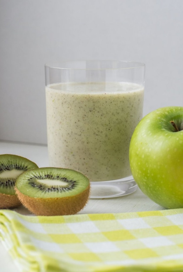 لتفاح و الكيوي في أي مشروب يسهلان عملية الهضم و إنقاص الوزن