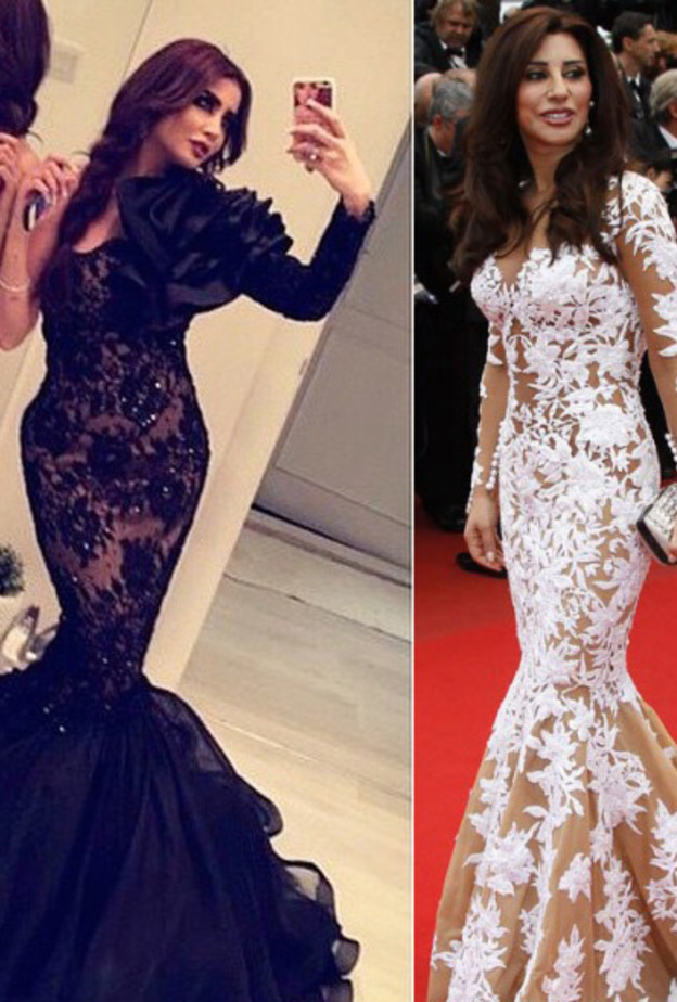 كيم كارداشيان بفستان أحمر أنيق