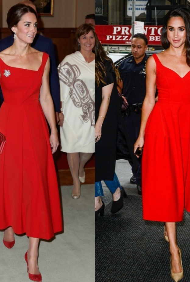 إطلالة رائعة باللون الأحمر