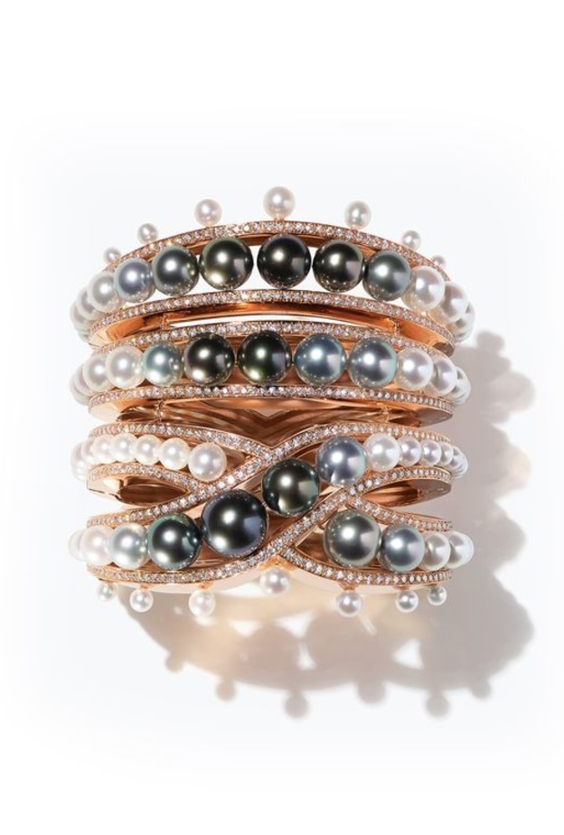 اسوارة مرصعة بالماس واللؤلؤ الفاخر من هيرميس