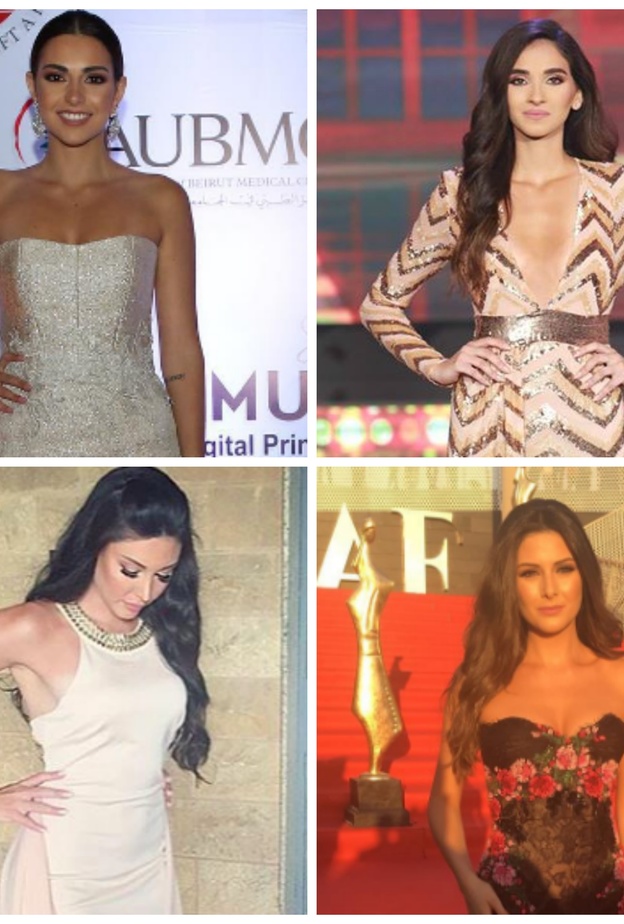 ملكات جمال لبنان السابقات بفساتين السهرة