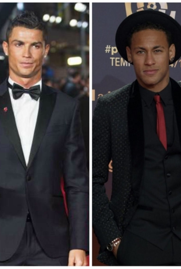 راموس بالبنطلون الاحمر مع بليزر وربطة عنق