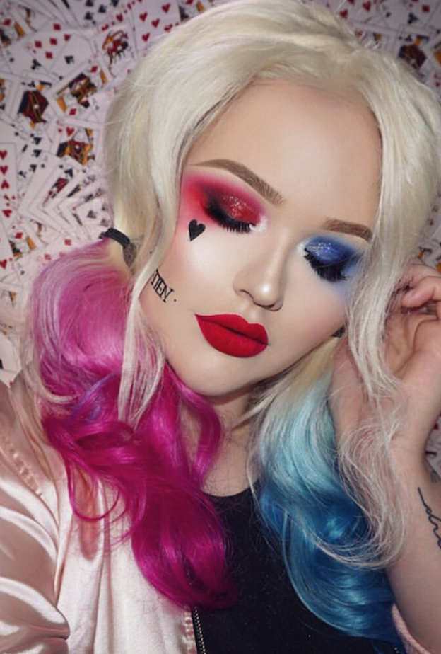 الميك اب ارتيست نكي توتوريالزNikkie  Tutorials بمكياج هالوين هارلي كوين Harley Quinn