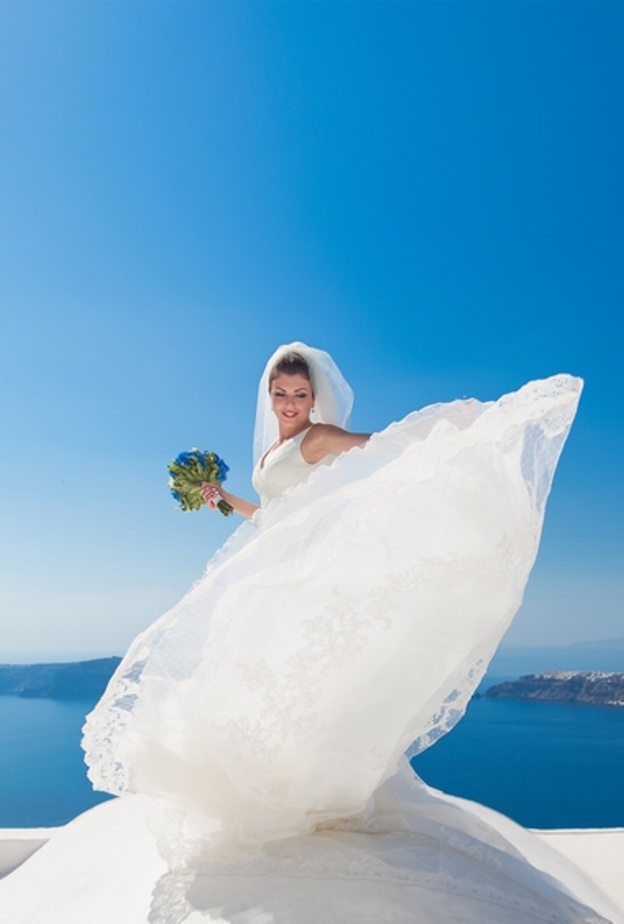 لزفاف حالم ، سانتوريني