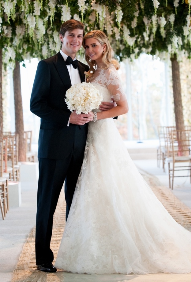 اناقة فستان ايفانكا ترامب في يوم زفافها