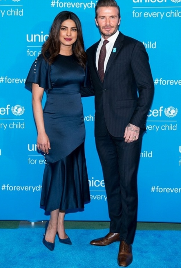 بريانكا تشوبرا تقابل ديفيد بيكهام