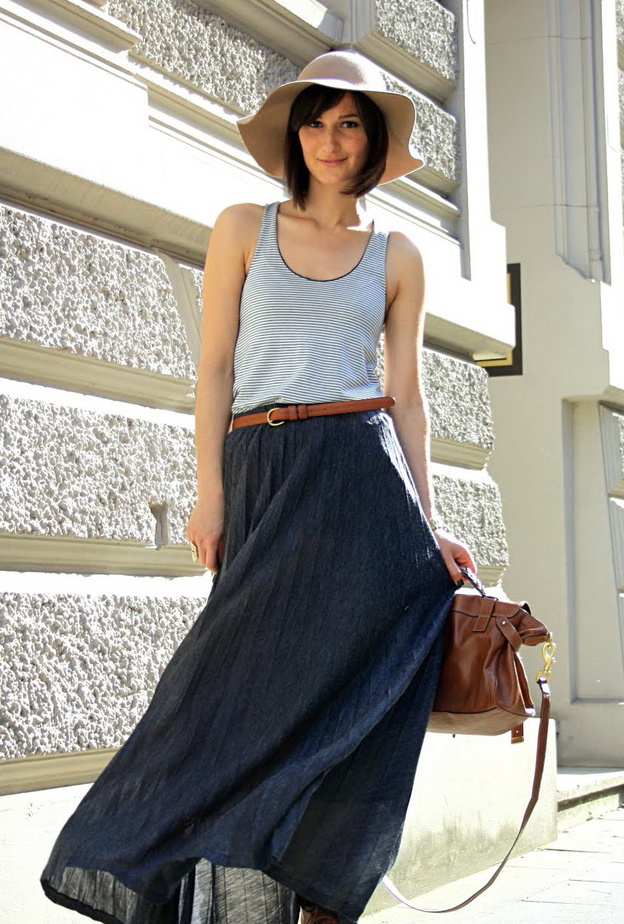 ارتدي التنورة الماكسي لاطلالة كلها أنوثة