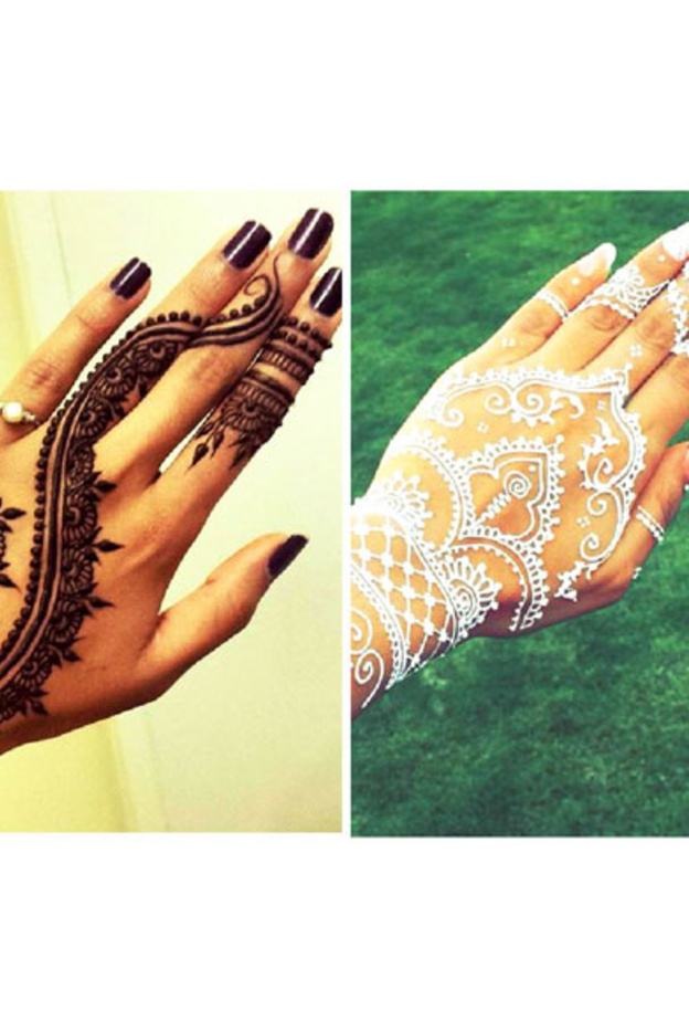 نقش حنة على طول اليد