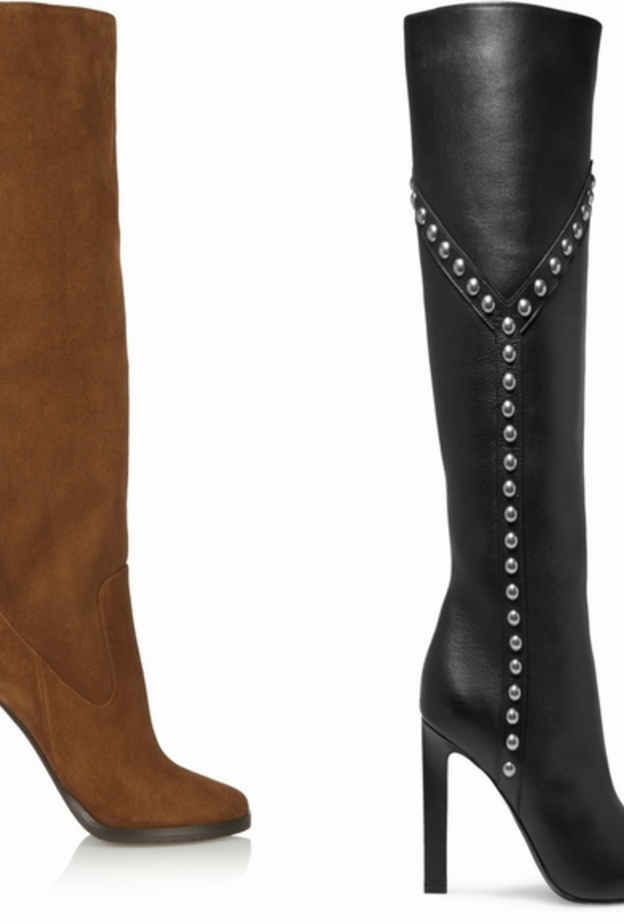 تصاميم الجزم ذات الكعب العالي لدى كل من سانت لوران، جيمي شو، وجيانفيتو روسي