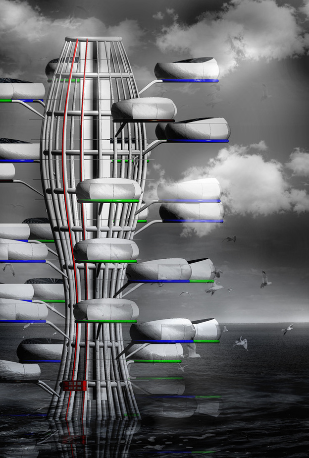 تصميم الطالبة الفائز بالجائزة الأولى